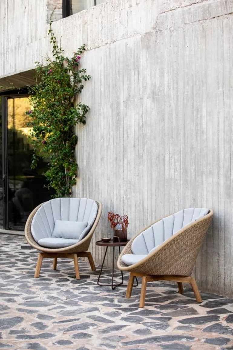 Cane-line Peacock dynset för fåtölj, ljusgrått