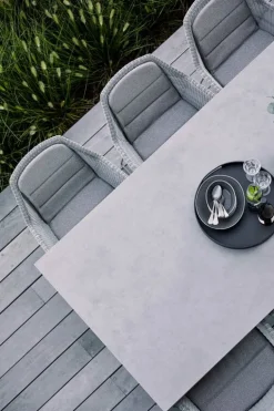 Cane-line Pure matbord, 200 x 100 cm, ljusgrå - betonggrå keramik