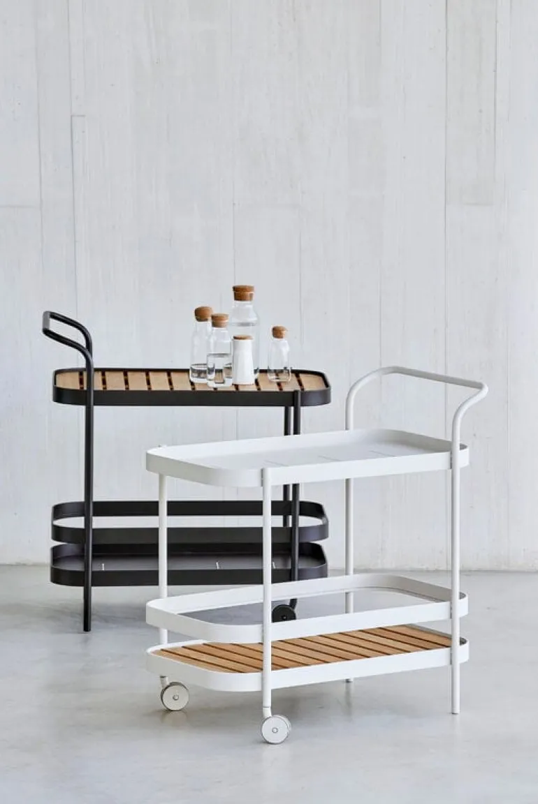 Cane-line Roll vagn, teak - lavagrå