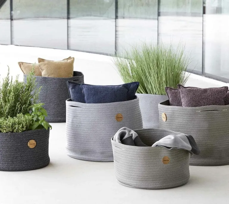 Cane-line Soft Rope korg, stor, mörkgrå