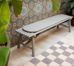 Cane-line Sticks bänk, 190 cm, brungrå