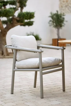 Cane-line Sticks fåtölj med dynor, brungrå - sand