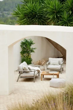 Cane-line Sticks 2-sitssoffa med dynor, brungrå - sand