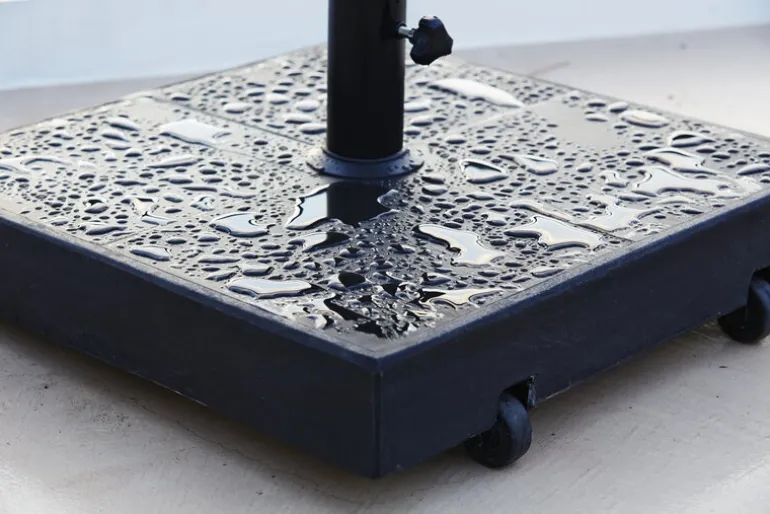 Cane-line Sunshade parasollfot med hjul, svart