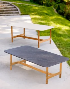 Cane-line Twist soffbord, 120 x 60 cm, teak - travertinlook