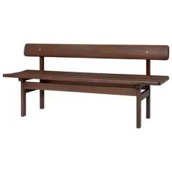 Carl Hansen & Søn BM0699 Asserbo bänk med ryggstöd, 170 cm, mörkoljad eukalyptus