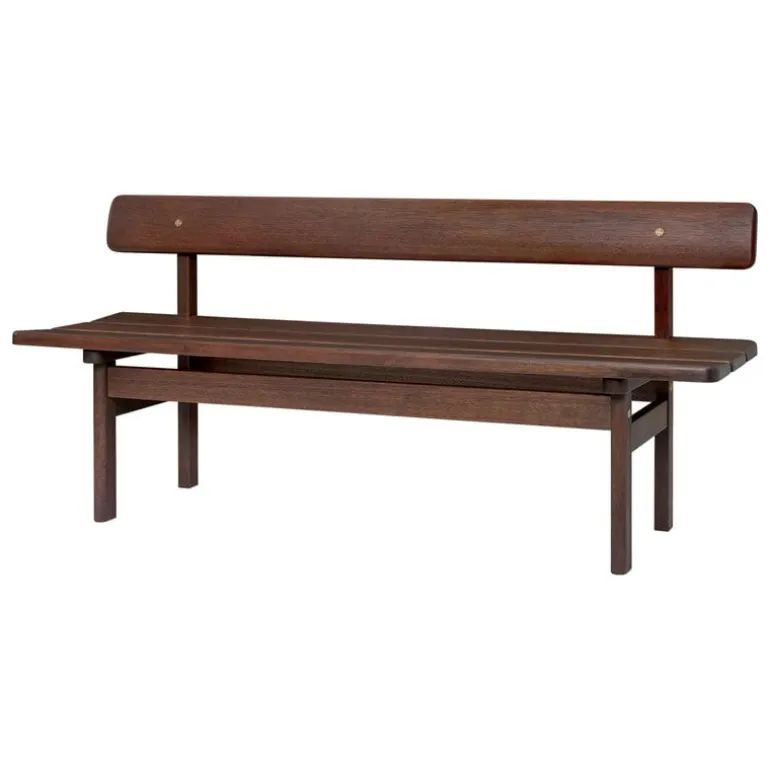 Carl Hansen & Søn BM0699 Asserbo bänk med ryggstöd, 170 cm, mörkoljad eukalyptus