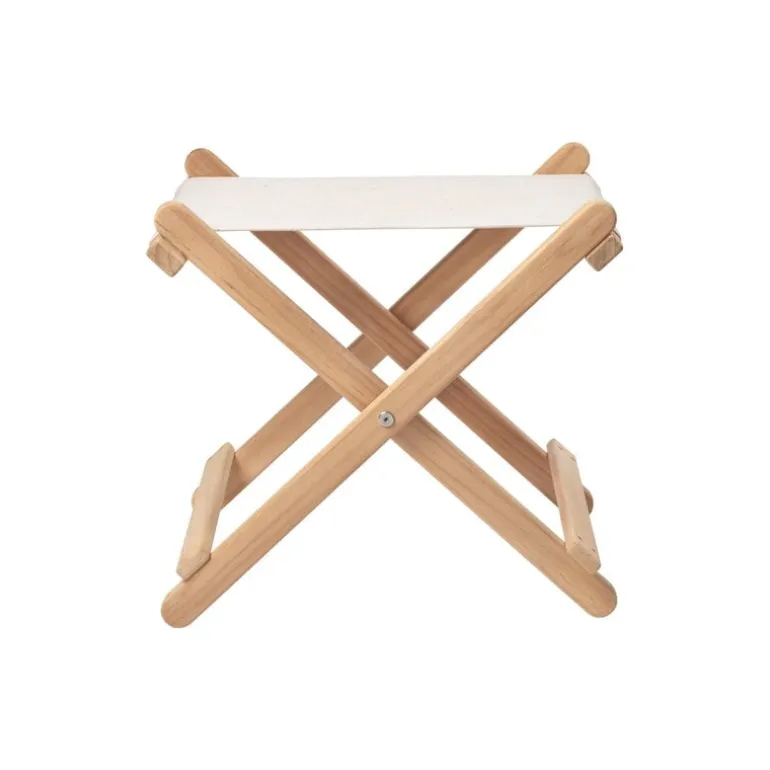 Carl Hansen & Søn BM5768 fotpall för däckstol, teak - off-white