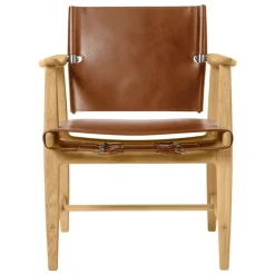 Carl Hansen & Søn BM1106 Jägarestol, oljad ek - konjakfärgat läder - stål