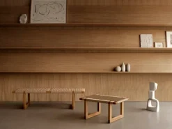 Carl Hansen & Søn BM0489S bordsbänk, kort, oljad ek - papperssnöre