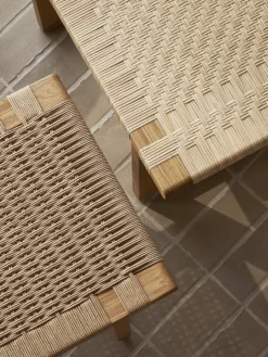 Carl Hansen & Søn BM0489S bordsbänk, kort, oljad ek - papperssnöre