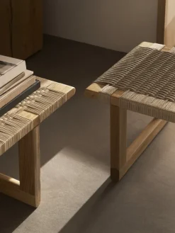 Carl Hansen & Søn BM0489S bordsbänk, kort, oljad ek - papperssnöre