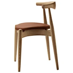 Carl Hansen & Søn CH20 Elbow stol, oljad ek - konjaksfärgat läder Thor 307