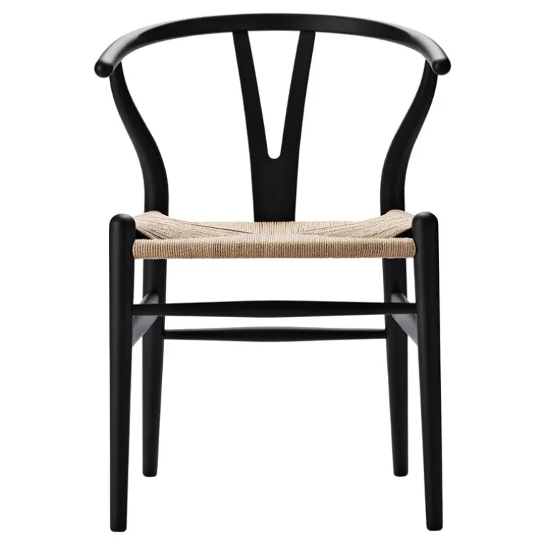 Carl Hansen & Søn CH24 Wishbone stol, svart ek - natursnöre