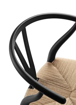 Carl Hansen & Søn CH24 Wishbone stol, svart ek - natursnöre