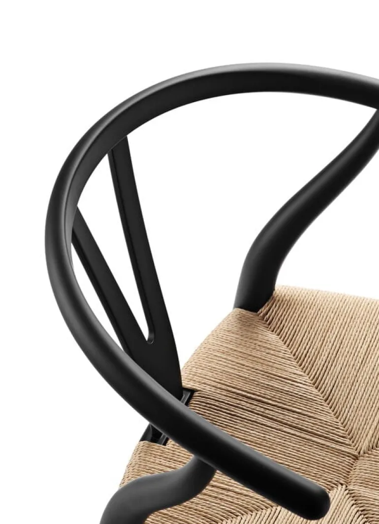 Carl Hansen & Søn CH24 Wishbone stol, svart ek - natursnöre