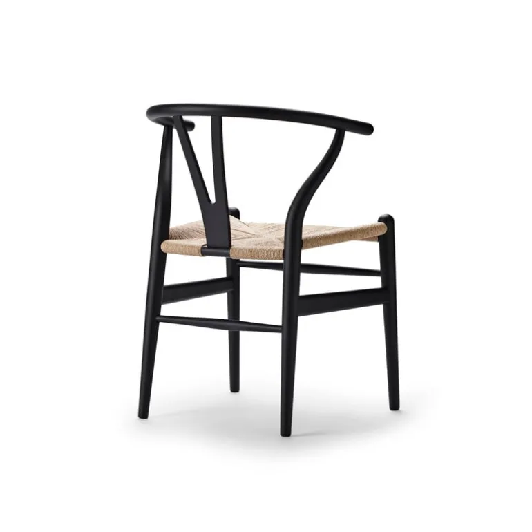 Carl Hansen & Søn CH24 Wishbone stol, svart ek - natursnöre