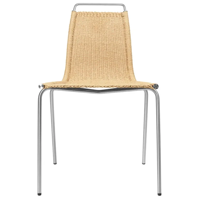 Carl Hansen & Søn PK1 stol, rostfritt stål - naturligt papperssnöre
