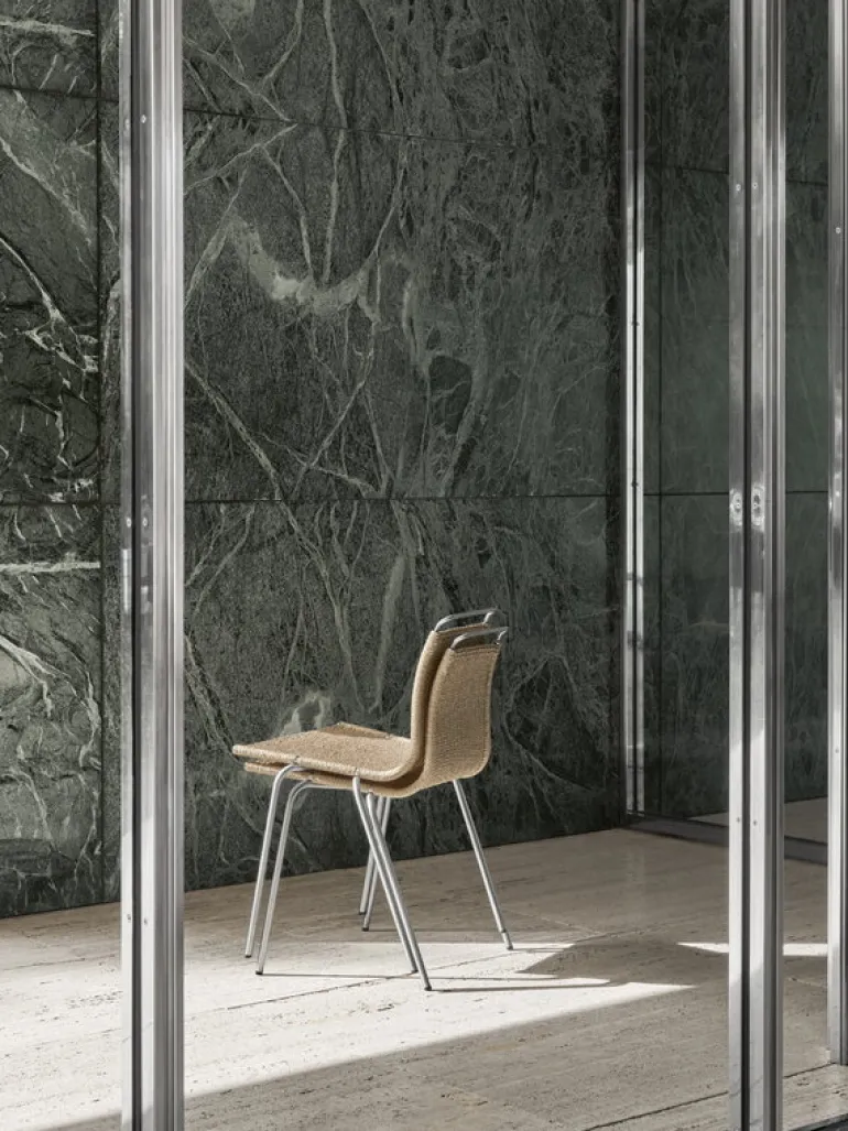 Carl Hansen & Søn PK1 stol, rostfritt stål - naturligt papperssnöre