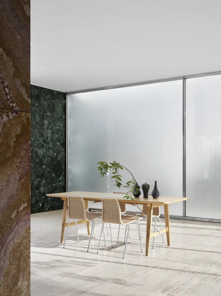 Carl Hansen & Søn PK1 stol, rostfritt stål - naturligt papperssnöre