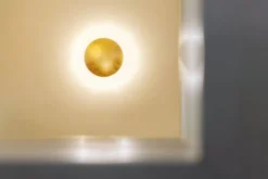 Catellani & Smith Lederam W1 vägglampa, 25 cm, guld