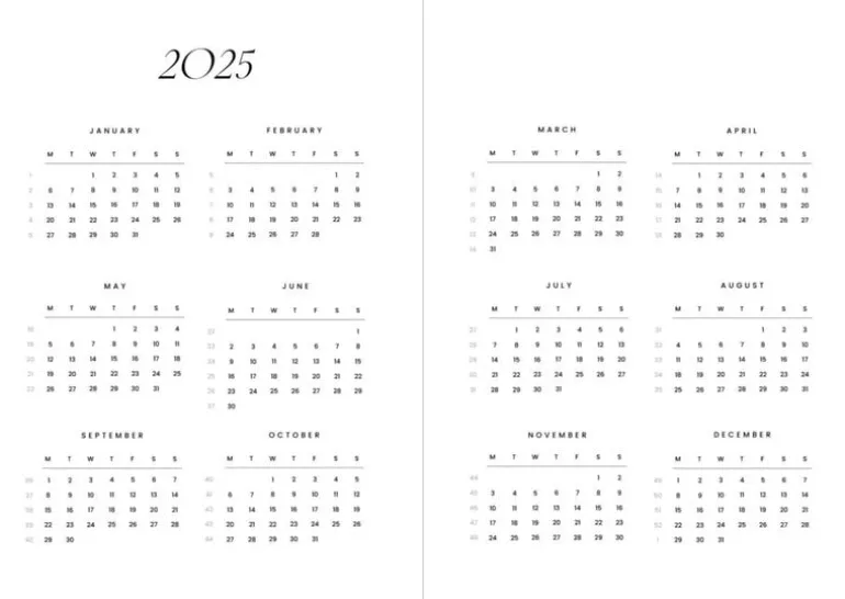 Cozy Publishing Cozy Planner 2025, gröna ränder