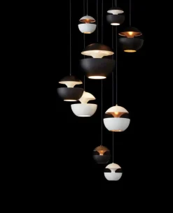 DCWéditions Here Comes The Sun 175 pendellampa, vit - koppar