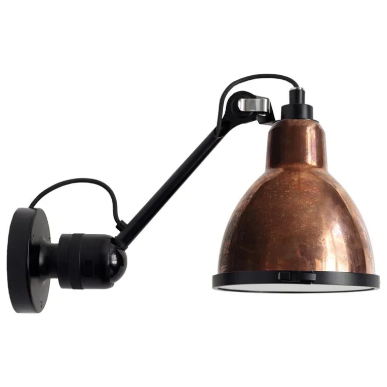 DCWéditions Lampe Gras 304 Classic utelampa, rund, koppar - svart - vit