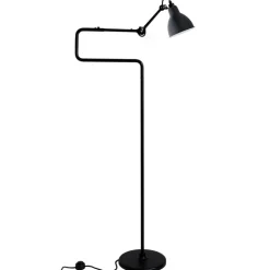 DCWéditions Lampe Gras 411 golvlampa, rund skärm, svart