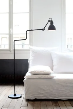 DCWéditions Lampe Gras 411 golvlampa, rund skärm, svart