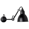 DCWéditions Lampe Gras 204 vägglampa, rund skärm, svart