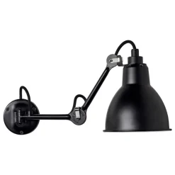 DCWéditions Lampe Gras 204 vägglampa, rund skärm, svart
