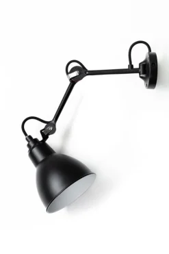 DCWéditions Lampe Gras 204 vägglampa, rund skärm, svart