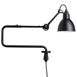 DCWéditions Lampe Gras 303 vägglampa, rund skärm, svart