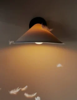 DCWéditions Plume vägglampa med strömbrytare, porslin