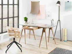 Design House Stockholm Arco skrivbord med låda, vit