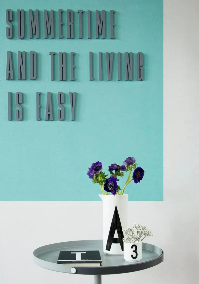 Design Letters Arne Jacobsen träbokstav, grå A–Ö