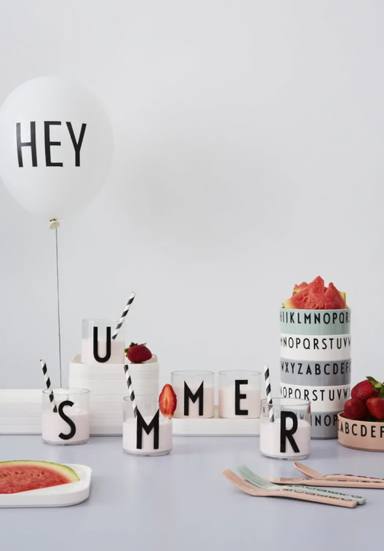 Design Letters Glas för barn, A-Z