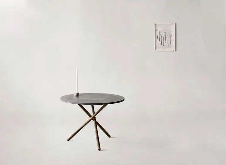 Eberhart Furniture Daphne soffbord, 65 cm, mörk betong - mörk ek