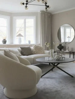 Eberhart Furniture Edda soffbord, 105 cm, mörk betong - mörk ek