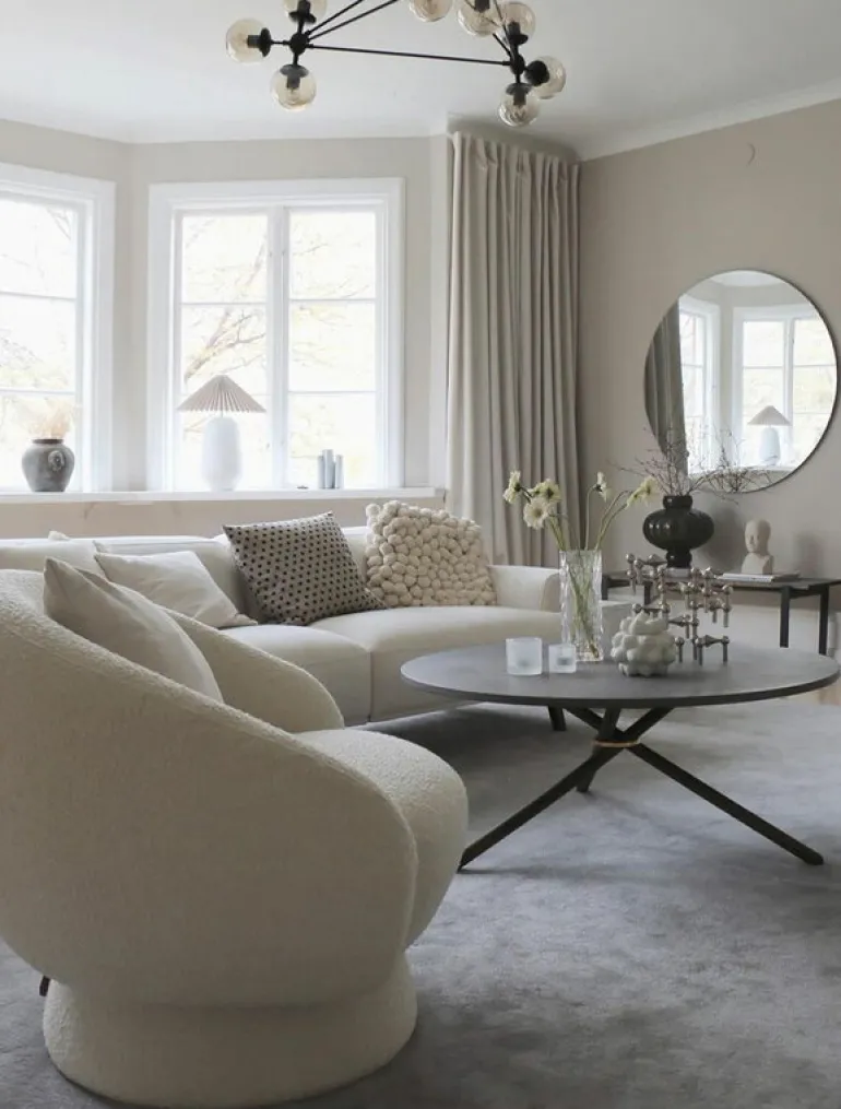 Eberhart Furniture Edda soffbord, 105 cm, mörk betong - mörk ek