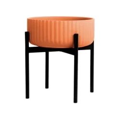 Elementa Klorofyll blomkruka med stativ, låg, terrakotta