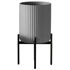 Elementa Klorofyll blomkruka med stativ, hög, grå