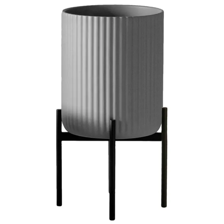 Elementa Klorofyll blomkruka med stativ, hög, grå
