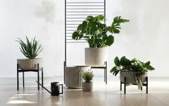 Elementa Klorofyll blomkruka med spaljé, oval, grå