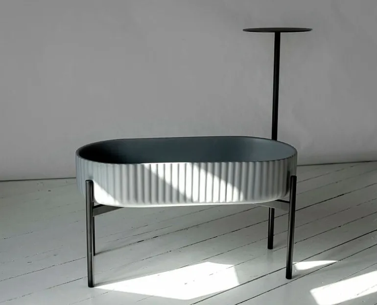 Elementa Klorofyll bord, runt, svart