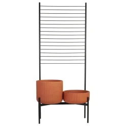 Elementa Klorofyll kruka med spaljé, medium och hög, terrakotta