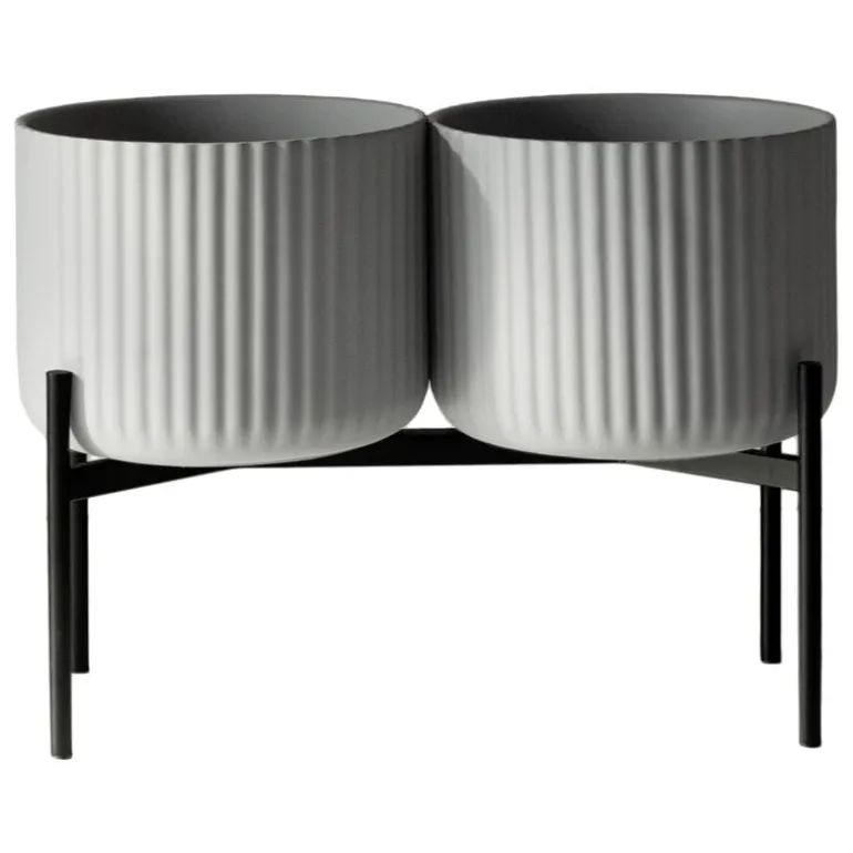 Elementa Klorofyll kruka med stativ, 2 st, medium, grå