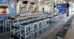 Emeco Emeco pall, borstad aluminium