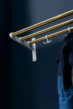 Essem Design Nostalgi hatt-/skohylla, 100 cm, ek - aluminium